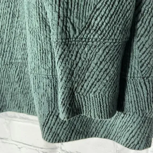 Kirkland Signature Jacquard Mockneck Cozy Pullover Women's M Green/Teal - Picture 5 of 12